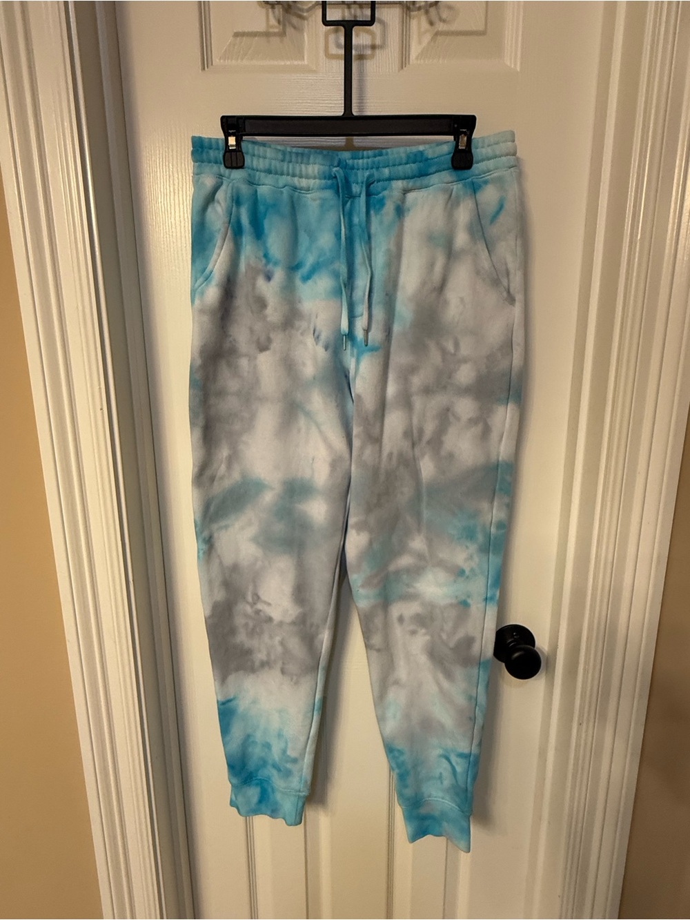 Tie-Dye Blue & Gray Women's Jogger  Pants